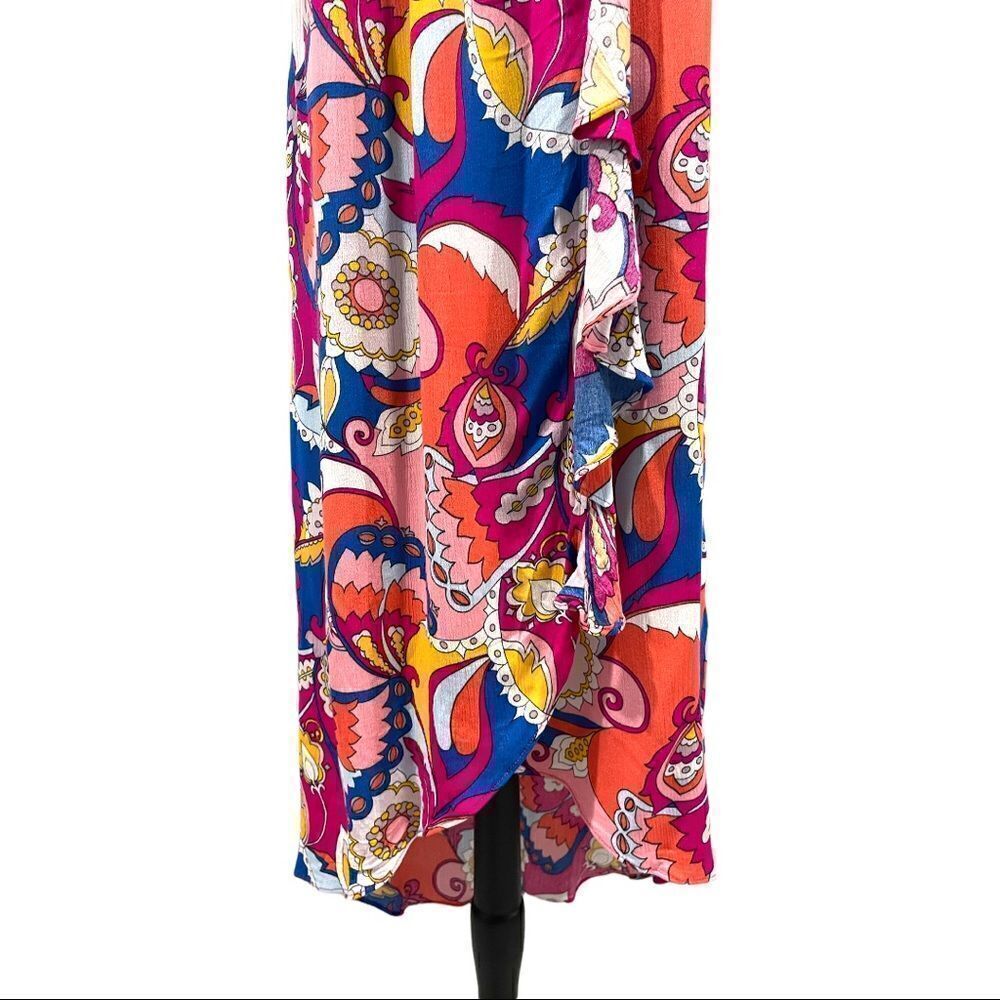 Trina Turk Sevilla Halter Cover Up Midi Dress Sz S - Picture 3 of 12
